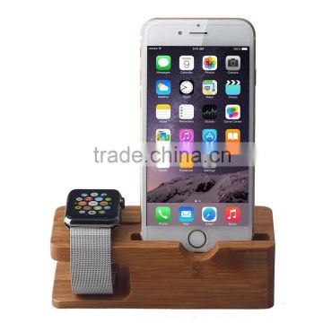 wholesale seend bamboo watch stand phone stand