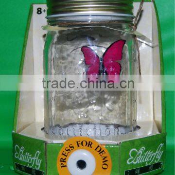 solar powered butterfly artificial flying butterfly in jar