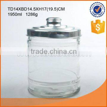 High capacity tall glass storage jar with high quality