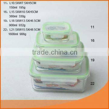 High quality borosilicate glass food container with lid with LFGB report