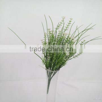 Real look plastic material leaves with flowers wall hanging plant with cheap price