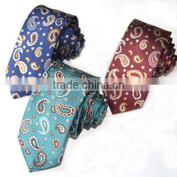 Paisley Jaquard 100%polyster woven neck ties for men