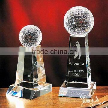 Personal New design Customized High Quality Crystal Glass Trophy Crystal Ball Trophy