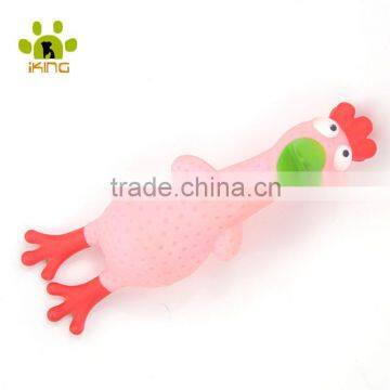 Pink duck sound vinly toys pet toys for squeaky puppy toys squeaker animal shape soft vinyl dog toys