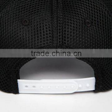 Wholesale 100% Cotton Printed Mesh Trucker Hat/Cap, 5-Panel Flat Bill Mesh Baseball Hat