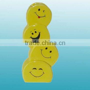 ceramic flower vase with smile face