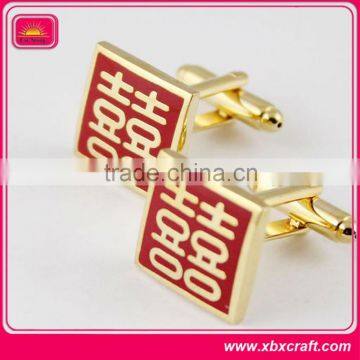 Nice-looking fashion & promotional metal 925 gold cuff links