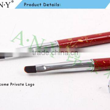 ANY 2016 New Fashion Mental Handle Oval Imported Nylon Hair Nail Art Gel Brush Pure Color Hot Sale photo-4