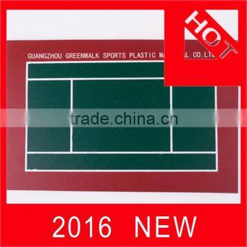 Plastic rubber flooring for outdoor basketball & tennis courts acrylic pu tennis court with high quality