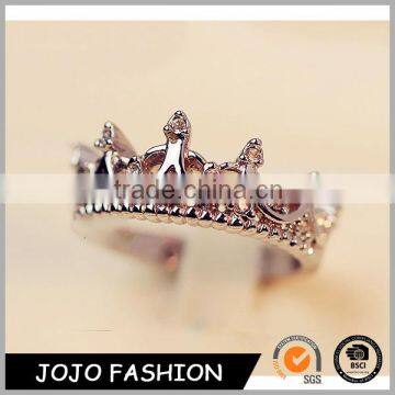 Dubai Wedding Nail Diamond Light Metal Crown Ring