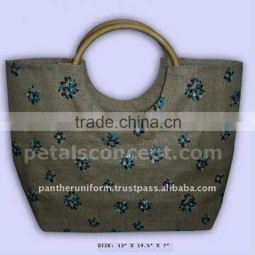 Jute embroidery bag