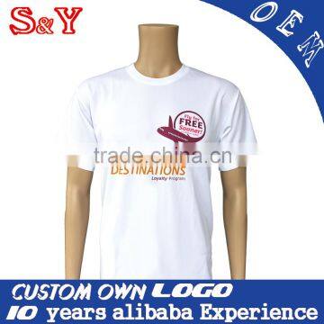 high quality printed dry fit t-shirt white