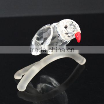 Custom crystal cute birds figurine for room decorate