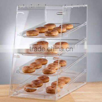 Clear acrylic bread box with drawer