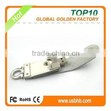 manufacturers cheap promotional leather usb stick