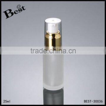 25ml glass bottle frosted glass bottle gold pump glass bottle                        
                                                                                Supplier's Choice