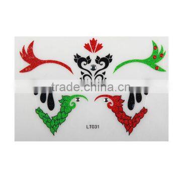 Beauty sticker custom face tattoo/temporary tattoo sticker