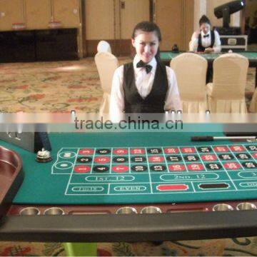 96 inch casino deluxe roulette poker table with wood legs