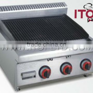 Commercial char grill / gas lava rock