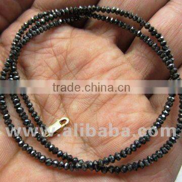 NATURAL BLACK DIAMOND NECKLACE REAL GENUINE DIAMOND