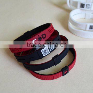 custom silicone QR code ID bands