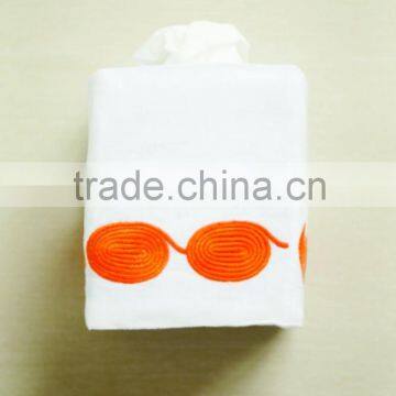 Decorative orange tissue box cover