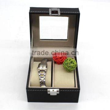 double watch show box luxury wristwatch display case made in china