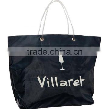 nylon shopping bag with pvc handle