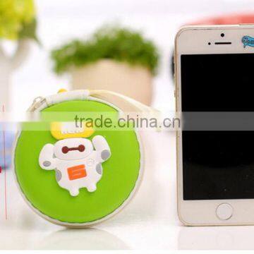 Wholesale Zipper 3D Custom Cartoon Big Hero Animal Printing Wallet Pouch Cute Rubber Silicone Emoji Round Shape Euro Coin Purse photo-3