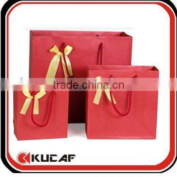 Boutique shopping paper bag with bow