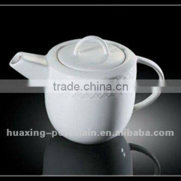 super white durable porcelain tea pot H6719