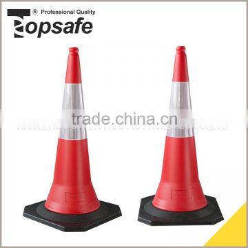 Professional Made 100CM HDPE Rubber Red Traffic Cones