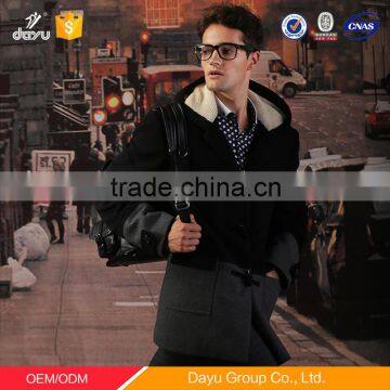 British Preppy Style Men Wool Jacket Mid-long Cashmere Woolen Jacket photo-4