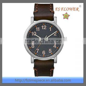 FS FLOWER - Simpless Casual Men Watch Leather Strap Quartz Movt