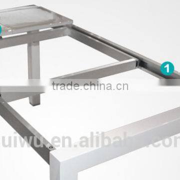 2016 Simple Modern Stainless Steel Black Expandable Dining Table photo-3