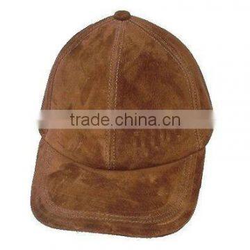 New Men's Genuine Brown Matte leather Hat / Baseball Cap / Golf Cap