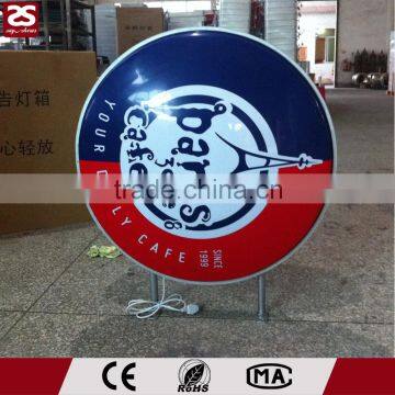 Vacuum Forming Acrylic Led Round Silk Screen Outdoor Advertising Light Box