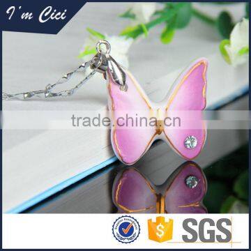 New product jewelry for 2015 butterfly ceramic fine necklace CC-S061