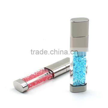 Custom crystal usb memory stick with laser engraving logo, mini crystal usb Rectangle shape 16gb usb pen drive