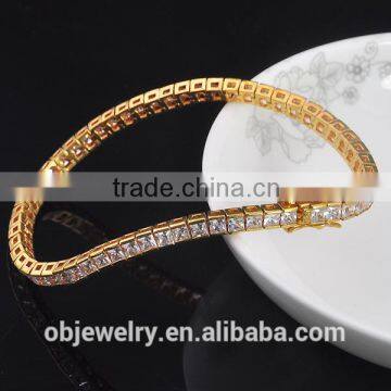 Hot selling Tennis Bracelet gold plated custom bracelet