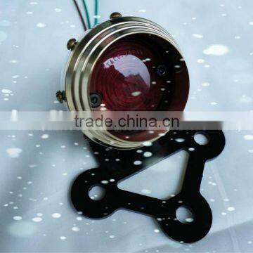 Motorcycle Tail Light Brass Round Led Taillight Wheel Model Brass Tail for Harley Chopper photo-3