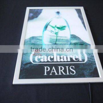 New product china supplier wall mounted led edge lit hanging aluminum frame sign wholesale