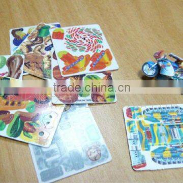 Eco-friendly animal 3d plastic puzzle card