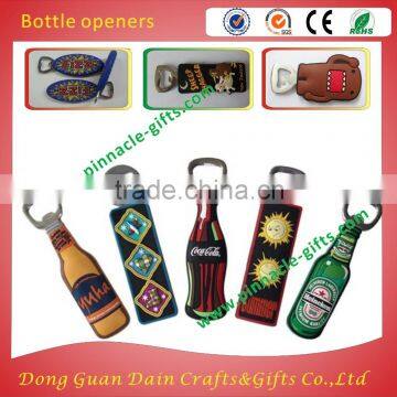 Best Selling Cartoon Design Rubber Soft PVC Silicone Beer Bottle Opener For