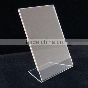 acrylic plastic restaurant menu holder/ restaurant table menu holder/ paper insert menu holder