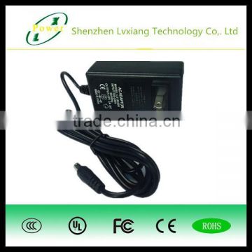 Lvxiang Shenzhen direct-selling black or white wall-mounted power adapter 100V-240V 50/60Hz 12v 3a with cable 2 years warranty