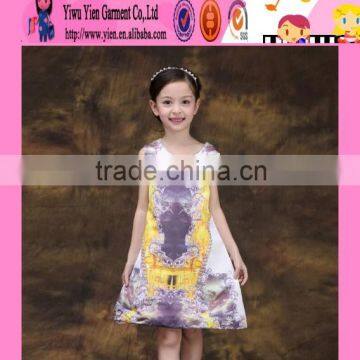 2016 Baby Girls Kids Party Wear Dresses Factory Direct Flower Summer Dresses for Kids photo-2