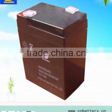 storage rechargeable Maintenance free backup lead acid battery 6v5.5ah