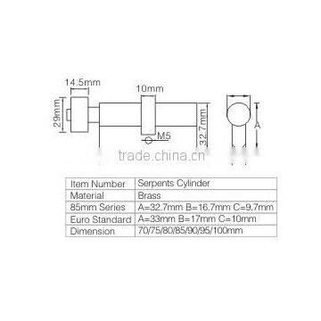 Euro Profile Brass Cylinder Lock photo-2