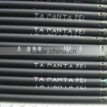 Custom Printed Black Wood Pencil With Eraser for Shool Students photo-5